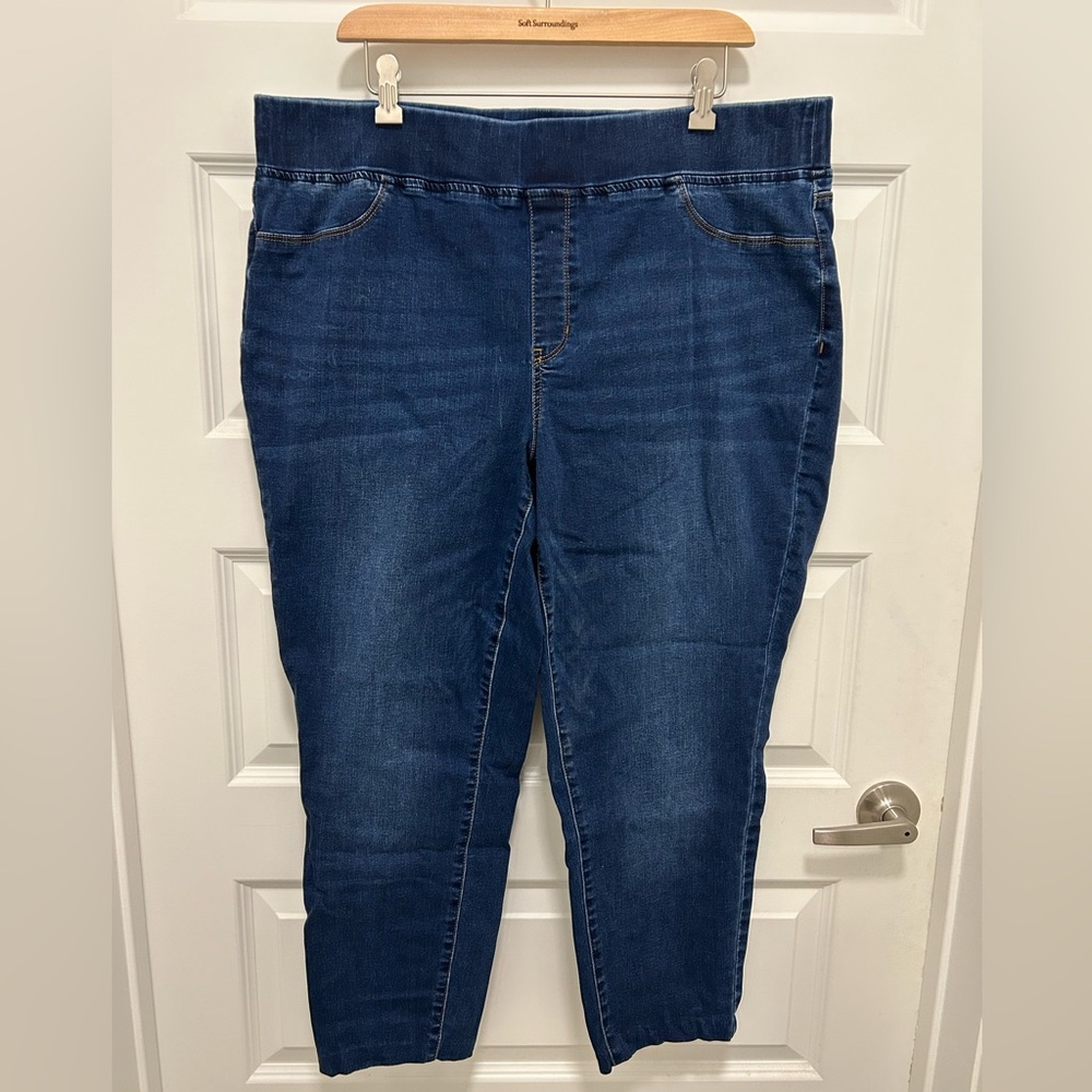 Talbots Dark Blue Women's High Rise Jeggings 20W Ankle